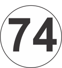 Number Seventy Four (74) Fluorescent Circle or Square Labels